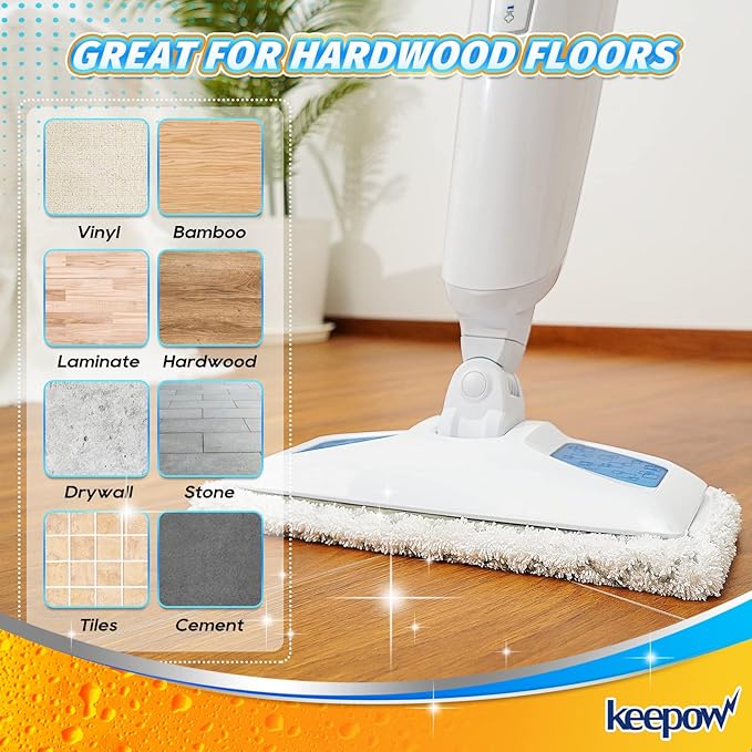 KEEPOW Steam Mop Replacement Pads 2 Pack Compatible with Bissell Powerfresh Steam Mop 1940 1806 1544 2075 2685A 2181 2814 Series 19402 19404 19408 19409 1940A 1940F 1940Q 1940T 1940W B0006 B0017 2075A