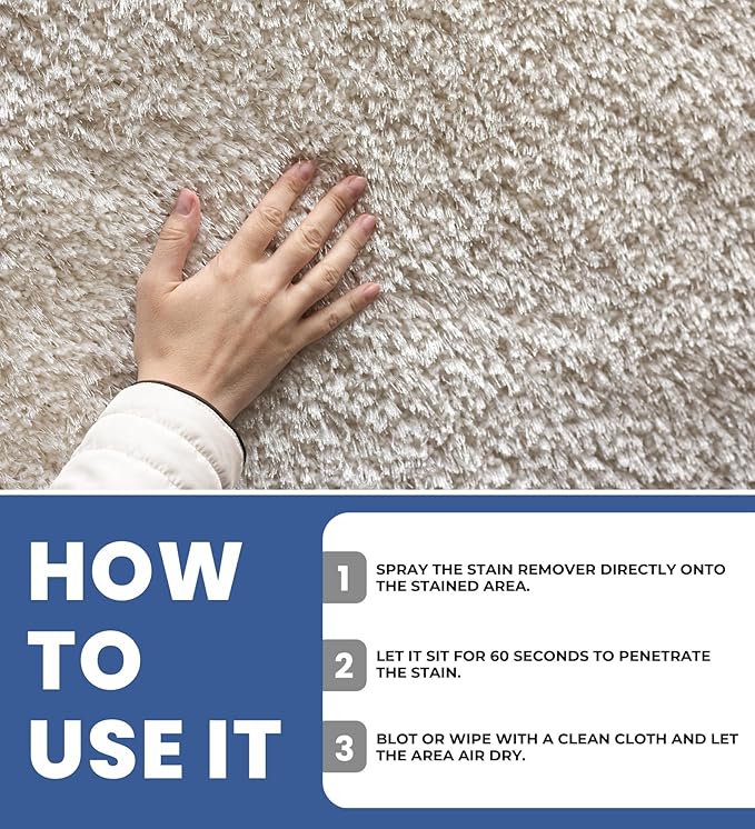 GROVE Lifter-1 Carpet Stain & Spot Remover Spray 18 oz Bundle with Microfiber Cloth - Effortless Carpet Stain Remover - Quick and Easy Carpet Cleaner Spray for Tough Stains - (4 Items)