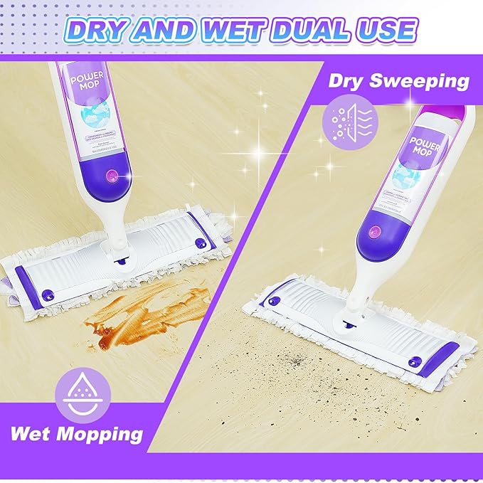 Power Mop Pads Compatible with Swiffer Power Mop, Disposable Power Mop Refills, PowerMop Wood Mopping Pad Refills for Floor Cleaning, 10 Count