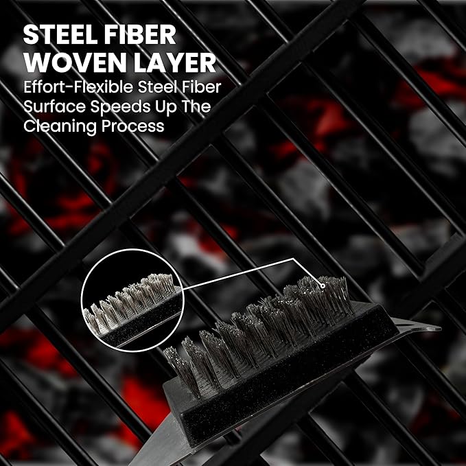 Wire Grill Brush & Scraper Replacement Head – Bristle Refill for BBQ Cleaning – No Scratch Cleaning for Any Grill– Heavy-Duty Barbecue Tool – Pack of 1