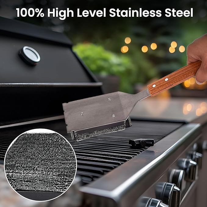 Bristle-Free Brush & Scraper Replacement Head – Joona Refill for BBQ Cleaning – No-Scratch Cleaner for Any Grill – Heavy-Duty Barbecue Tool – Pack of 1
