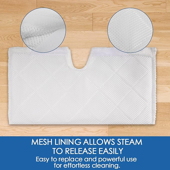 Replacement Microfiber Steam Mop pad Cleaning Pads for Shark Steam Pocket Mop S3500 Series S3550 S3501 S3601 S3601D S3901 S3801 S3801CO, White, S3501-White
