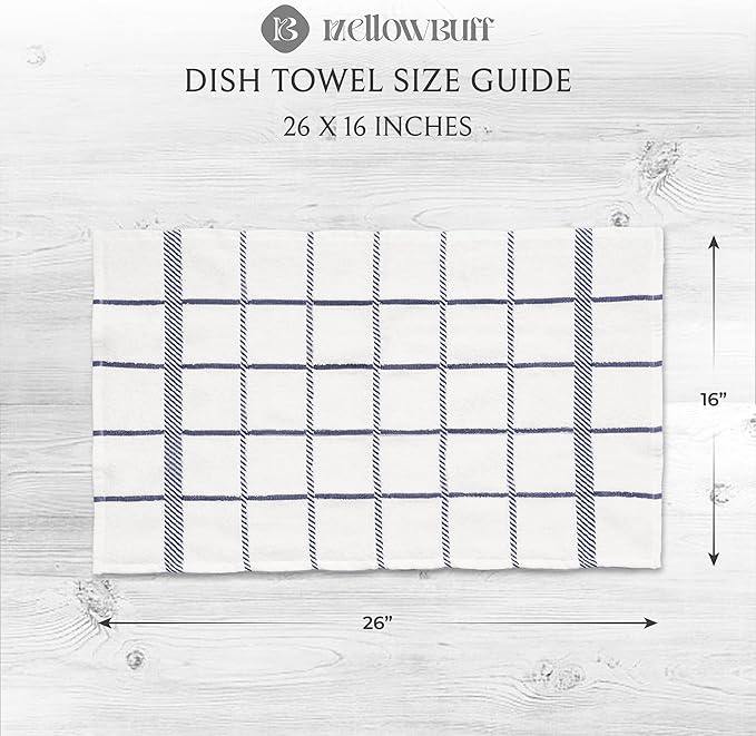 100% Cotton Terry Dish Towels, 4 pack16 x26 Inches, Super Soft and Absorbent Kitchen Towels, Perfect for Kitchen Cleaning and Dish Washing | Navy Blue …