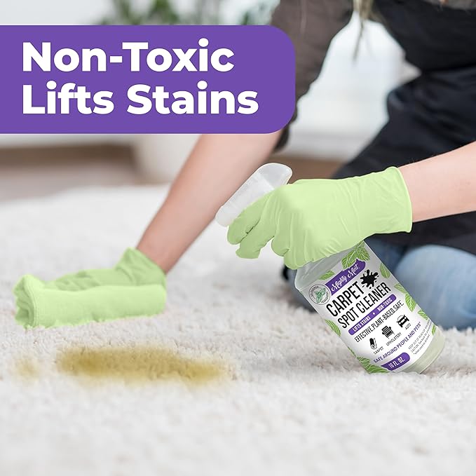 Mighty Mint Carpet Spot Cleaner, Non-Toxic Spray to Remove Carpet Stains Instantly, Natural Peppermint Scent, 16oz