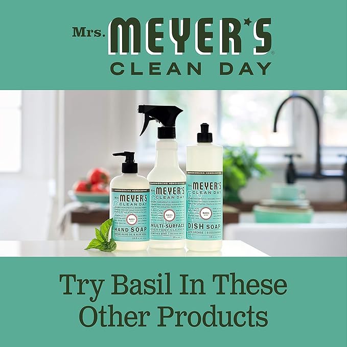 MRS. MEYER'S CLEAN DAY All-Purpose Cleaner Spray, Basil, 16 fl. oz - Pack of 3