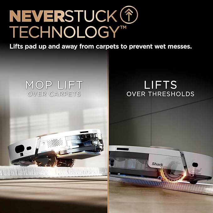 Shark Robot Vacuum & Mop Combo, PowerDetect NeverTouch Pro, Self-Emptying, Self-Refill with Self-Clean Pad Wash & Dry, 60-Day Debris Capacity, 30-Day Refill Tank, 5 PowerDetect Technologies, AV2800ZE