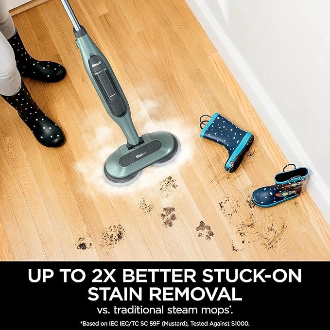Shark S7000AMZ Steam & Scrub All-in-One Scrubbing and Sanitizing Hard Floor Steam Mop, Pure Water (Renewed)