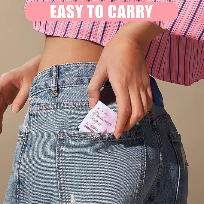 200 Pcs Deodorant Wipes Individually Wrapped Mini Deodorant Travel Size Wet Armpit Wipes Travel Deodorants Bulk for Women Men Homeless Personal Cleansing Wipe Butt Hands Face Underarm Sports(Rose)