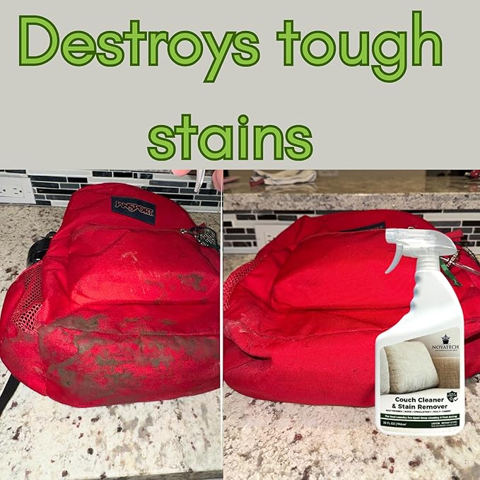 Couch Cleaner and Stain Remover Spray – Professional Strength, Multi-Surface Fabric and Upholstery Cleaner – Pet-Safe, Non-Toxic, Quick-Drying for Couches, Sofas & Car Interiors