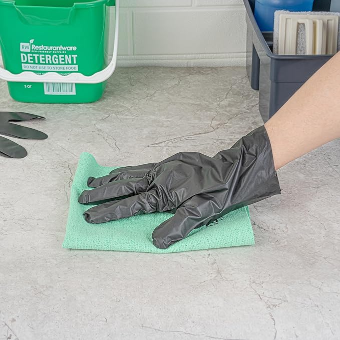 Restaurantware-Clean Tek Professional 13 x 15 Inch Cleaning Cloths, 5 Reusable Cloth Towels - Machine Washable, Absorbent, Green PVA Microfiber Cleaning Rags, Fast Drying,For Windows Or Cars