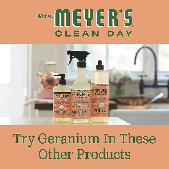 MRS. MEYER'S CLEAN DAY Multi-Surface Everyday Cleaner, Geranium Scent 16 Fl Oz (Pack of 2)