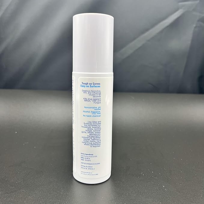 Purefypro Disinfectant Spray (4oz, 2pk) - Kills 99.9999% Norovirus, Flu and Hepatitis Viruses, HIV Virus, Monkeypox Viruses, MRSA, VRE, E Coli, Drug Resistant Germs, Fungi, No Rinse, No Residue