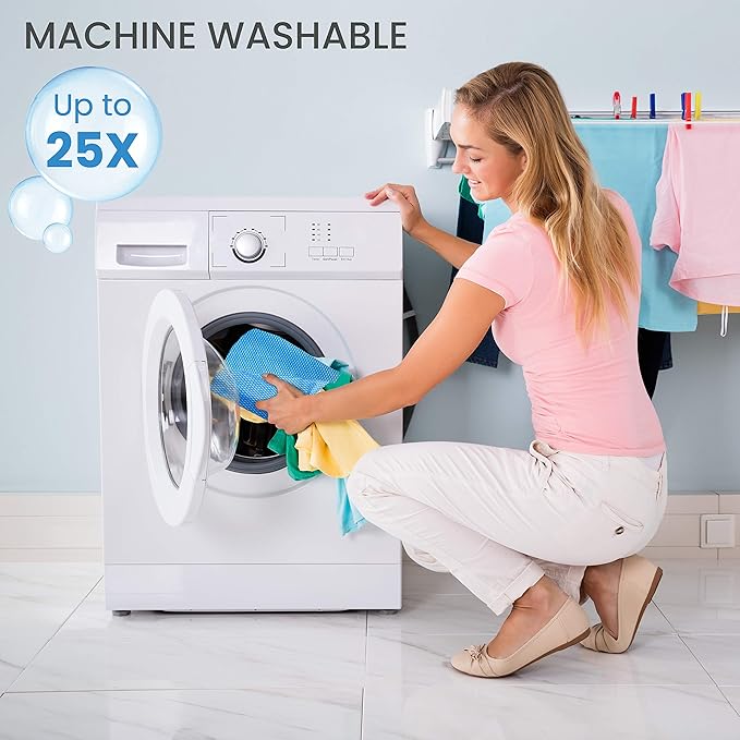 SCRUBIT Reusable Cleaning Wipes, Handy Wipes for Kitchen and Office - Dish Cloths for Washing Dishes - Multi Purpose Disposable Cleaning Towels (12 x 20 in) 72 Pack (Green)