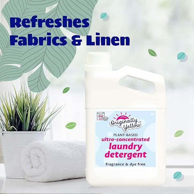 Fragrance & Dye-Free Laundry Detergent and Fabric Softener Bundle by Originally Yellow