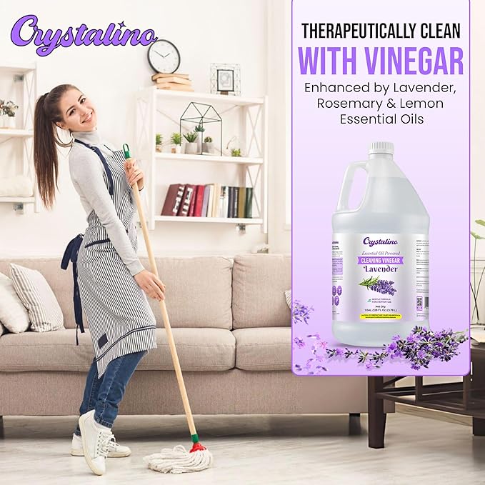 Lavender Essential Oil Vinegar (1 Gallon) for Cleaning, Distilled White Vinegar for Cleaning Purpose, Vinagre Blanco, Vinger