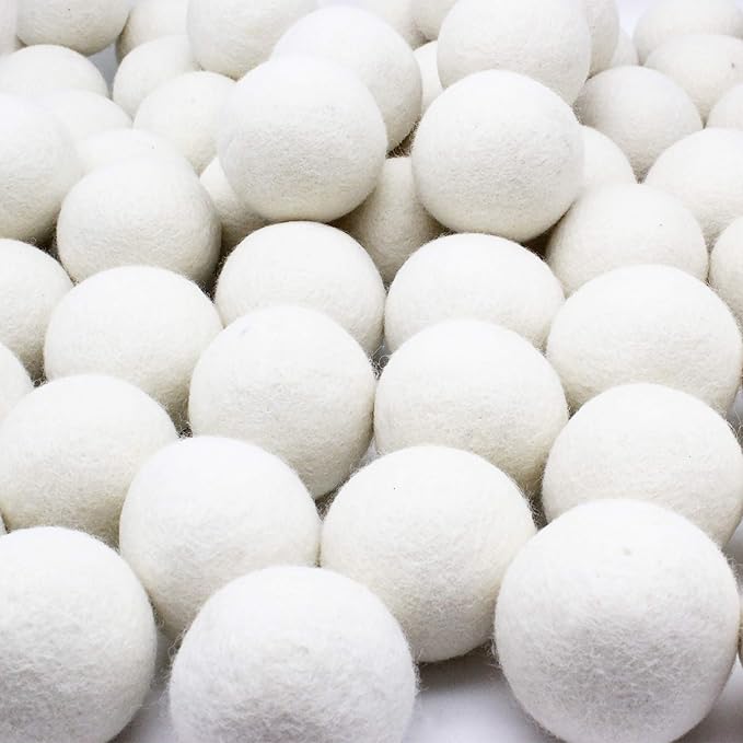 Wooland Wholesale Bulk Laundry XL Premium Wool Dryer Balls - 100% New Zealand Organic Wool Natural Fabric Softener for Sensitive Skin, Babies (150 Count)