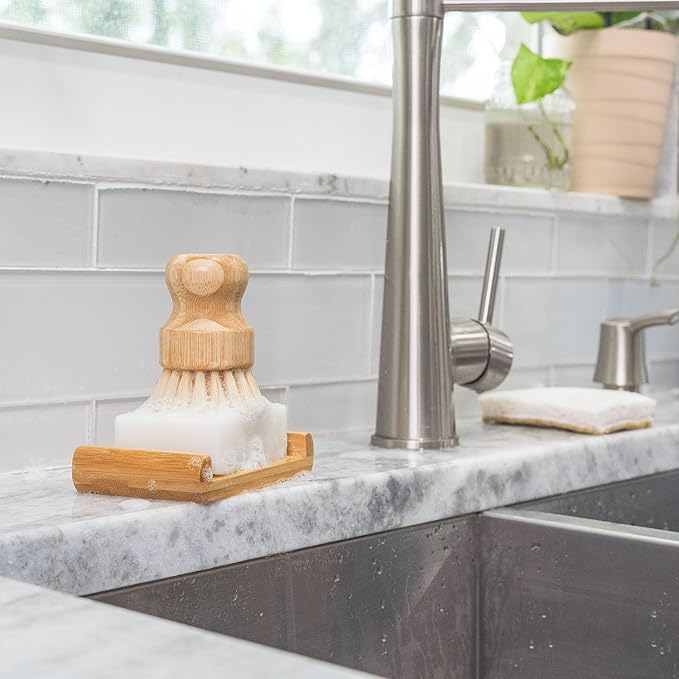 Tieralia Handcrafted Dish Bar Soap - Plant-Based, Zero Waste, Vegan Soap, Lemon Soap, Dish Soap - 2 Pack