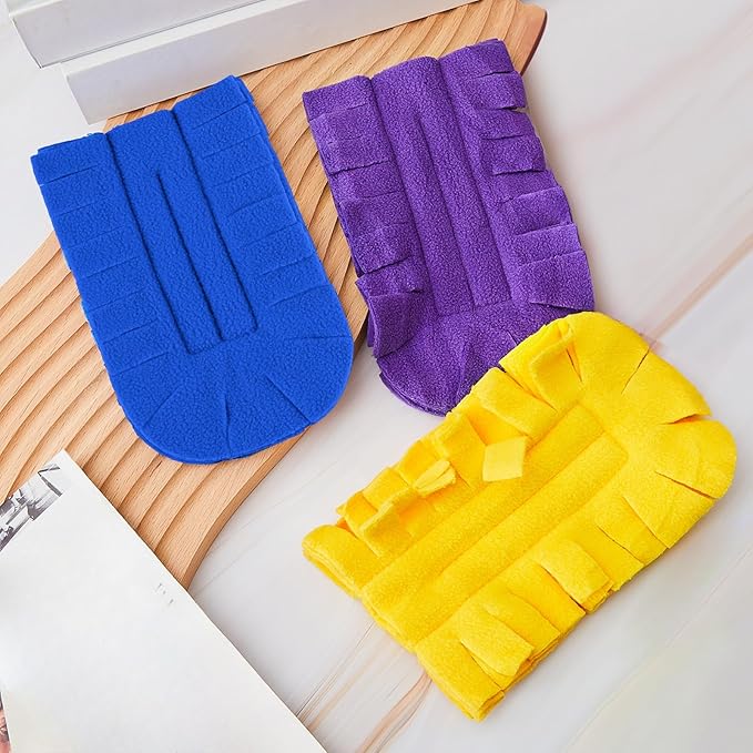 Zubebe 6 Pcs Heavy Duty Duster Refill Reusable Fleece Duster Refills Multi Surface Washable Cleaning Pads for Home, Blinds, Fans, Corners, Furniture (Blue,Yellow,Purple)