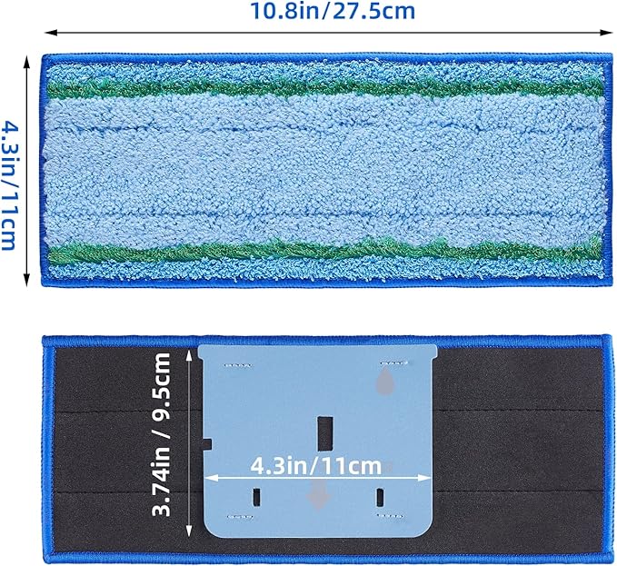 4 Pack Mop Pad for iRobot Braava Jet M6 Ultimate Robot Mop, Upgraded M6 Wet Mopping Pad, Washable Microfiber Replacement Cleaning Pad