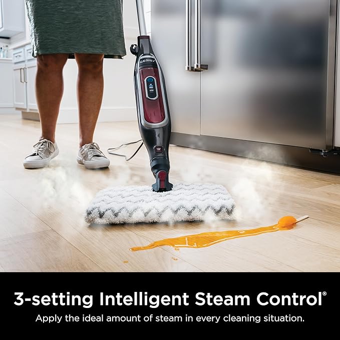 Shark | Steam Mop for Home | Lightweight | Powerful Steam Cleaning with Steam Blaster Technology | Includes 2 Mop Pads | Ideal for Hardwood Floors, Tile, Laminate | Burgundy/Gray | S5003D