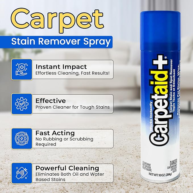 Carpet Stain Remover Spray, Carpet Cleaner, Cleans Pet Stains, Wine Stain & spot, Upholstery Cleaner for Tough Stain Oil & Dirt, Pack of 1