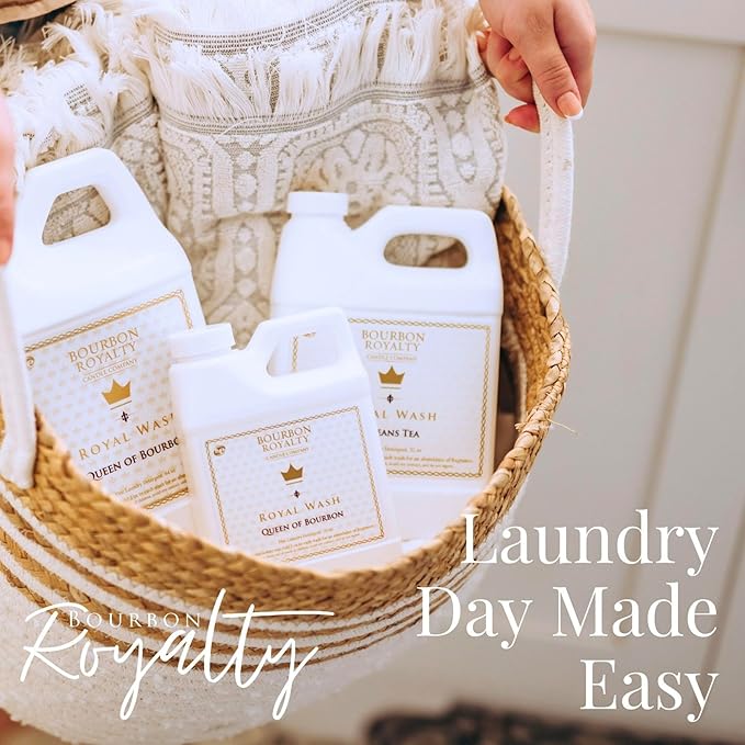 Royal Wash 16 Ounce High Efficiency Scented Fragranced Liquid Laundry Detergent, Orleans Tea