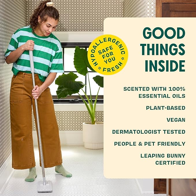 Aunt Fannie's Ultra Concentrated Floor Cleaner Vinegar Wash, Multi-Surface Floor Cleaner For Mopping, Makes 16 Gallons, Bright Lemon Scent, 32 oz. (Pack of 1)