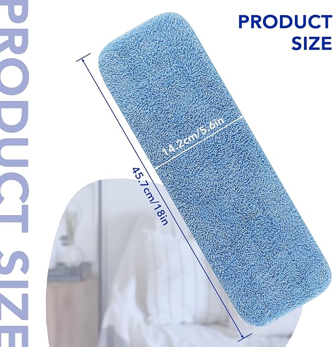Replacement Mop Pads Fit for Rubbermaid Commercial 18" and 17" Mop - 10 Pack Wet & Dry Commercial Cleaning Reusable Refills Fit for Any Flat System 17 and 18 Inch