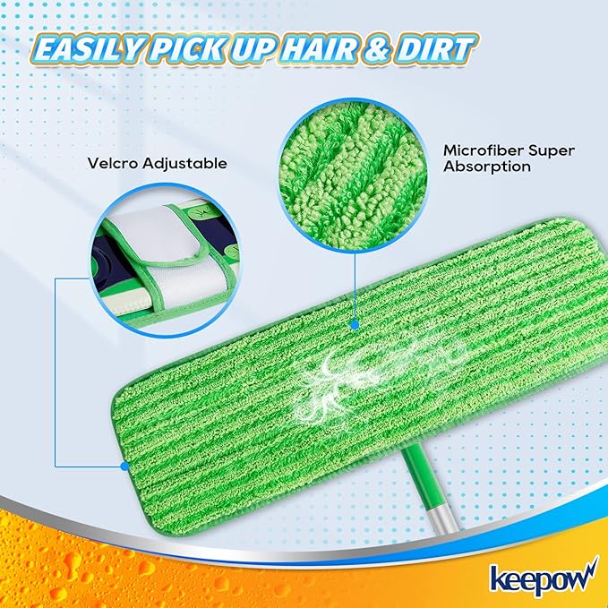 6 Pack Wet Pads Refill for Swiffer, XL Dry Sweeping Cloths, Reusable Mop Pads for Swiffer