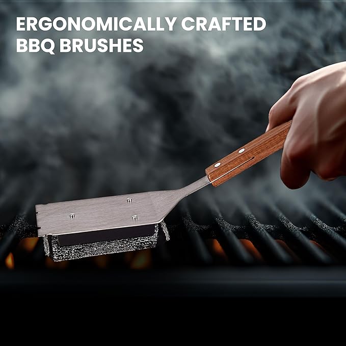Bristle-Free Brush & Scraper Replacement Head – Joona Refill for BBQ Cleaning – No-Scratch Cleaner for Any Grill – Heavy-Duty Barbecue Tool – Pack of 1