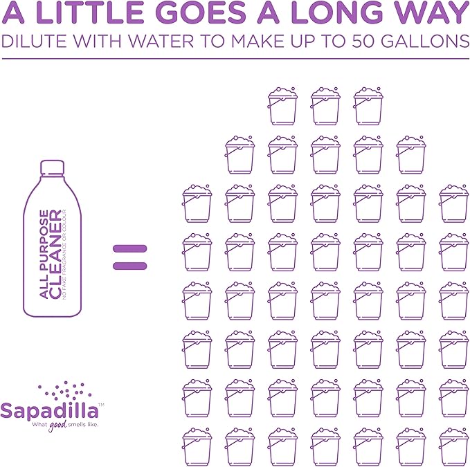 Sapadilla Sweet Lavender + Lime Biodegradable All-Purpose Cleaner Concentrate, 25 Ounce