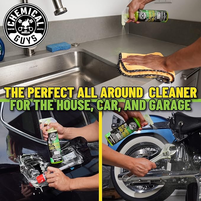 Chemical Guys CLD_101 All Clean+ Citrus-Based All Purpose Super Cleaner, Safe for Cars, Trucks, SUVs, Motorcycles, RVs & More, 128 fl oz (1 Gallon), Citrus Scent