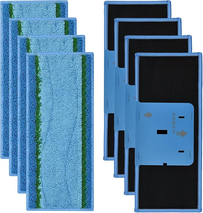8 Pack Mop Pads for iRobot Braava Jet M6 (6110) (6012) (6112) (6113) Ultimate Robot Mop, Upgraded M6 Wet Mopping Pads, Washable Reusable Microfiber Deep Clean Mop Pads