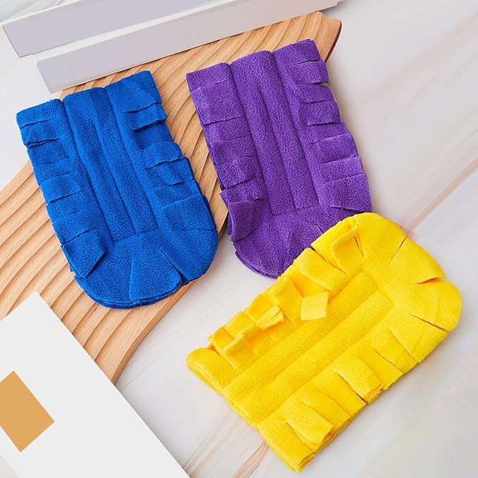 Zubebe 3 Pcs Heavy Duty Duster Refill Reusable Fleece Duster Refills Multi Surface Washable Cleaning Pads for Home, Blinds, Fans, Corners, Furniture (Yellow,Blue,Purple)