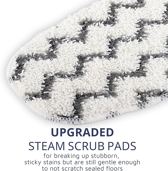 F Flammi Heavy-Duty Steam Mop Replacement Pad for PurSteam ThermaPro 10-in-1, Microfiber Washable Reusable Pads (4 Pack)