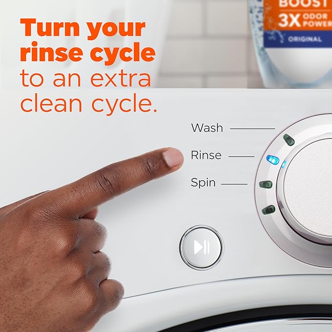 Tide Deep Cleansing Fabric Rinse with 3X Odor Power, Original Scent, 48 oz (Pack of 2)