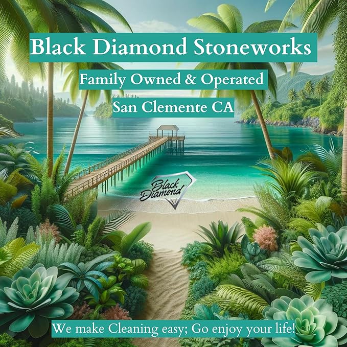 Black Diamond Stoneworks Natural Stone Shower Soap Scum Remover Spray. For Cleaning Bathtubs, Glass Doors, Tubs, Travertine, Marble, Tile. Heavy Duty, Safe Acid-Free Cleaner. Safe for fixtures.