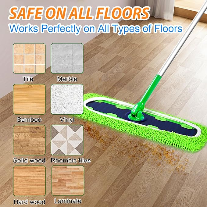 50 Count Disposable XL Dry Sweeping Cloths + 6 Pack Reusable Microfiber Mop Pads for Swiffer Sweeper XL Mop (Mop is not Included)
