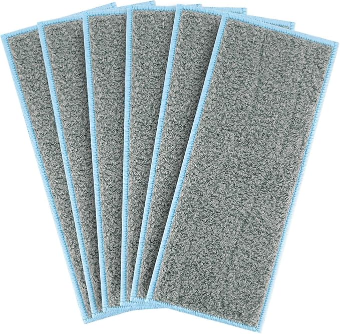 M6 Wet Mopping Pads Washable Compatible with Braava Jet m Series, Reusable Wet Pads for iRobot Braava Jet M6 (6110) (6012) (6112) (6113) Pack of 6