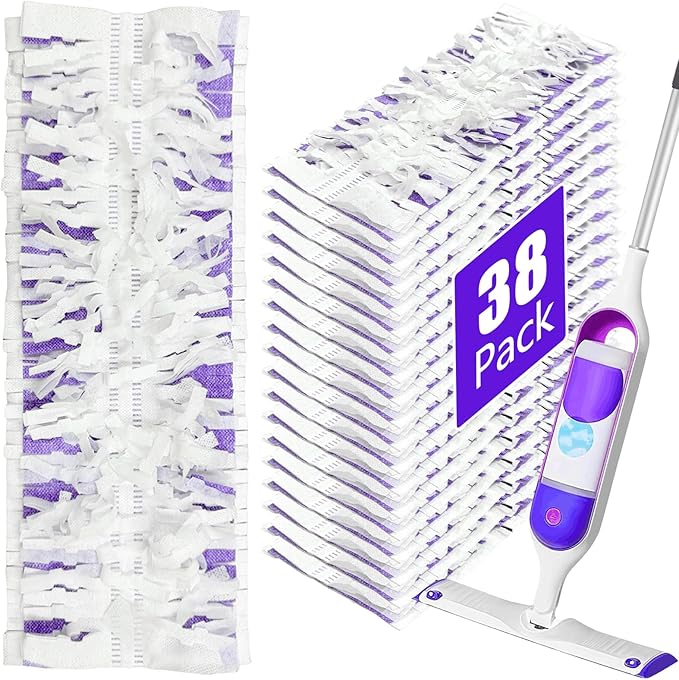 38 Pack Disposable Mopping Pads Refills for Swiffer PowerMop, Replacement with Power Mop Refills Power Mop Pads, Spray PowerMop Mopping Pad Refills for Floor Cleaning