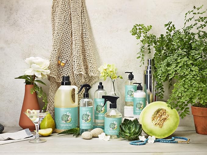 Caldrea Multi-surface CounterTop Spray Cleaner, Made With Vegetable Protein Extract, Pear Blossom Agave Scent, 16 Oz