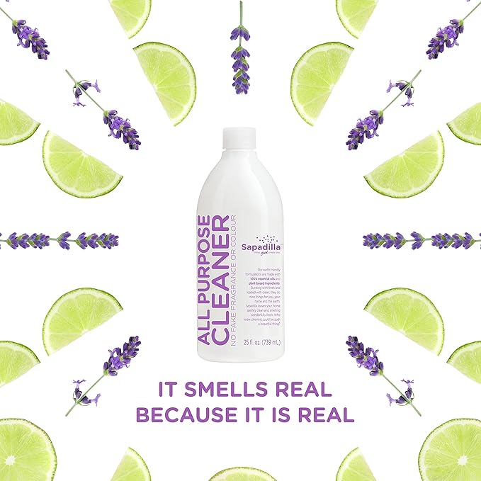 Sapadilla Sweet Lavender + Lime Biodegradable All-Purpose Cleaner Concentrate, 25 Ounce