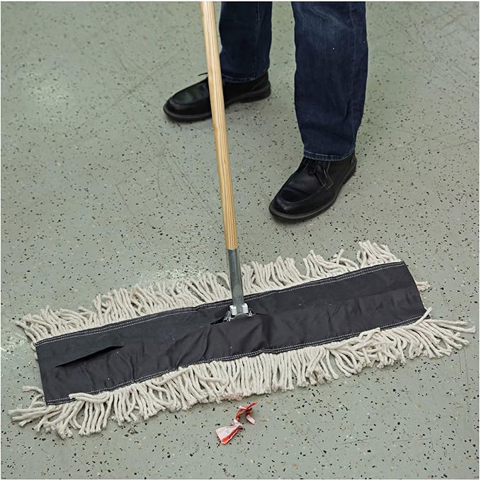 Boardwalk BWKFF40 5 in. Flash Forty Disposable Cotton Dustmop - Natural