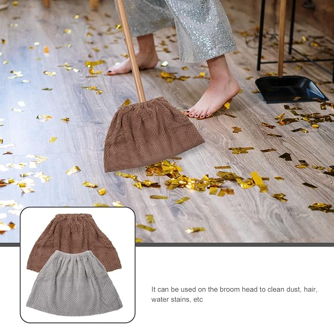 UPKOCH 2 Pack Lazy Broom Covers for Floor Cleaning - Reusable Mopping Cloth Replacement for Wet & Dry Cleaning, Ideal for Home and Office Use, Random Colors, Perfect for Dusting and Pet Hair Removal