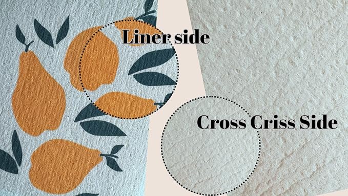 SOONSOO Swedish Dishcloths 6Pack Absorbent Eco-Friendly Reusable Cleaning Cloths for Kitchen - Multi-Purpose Machine Washable, Compostable, Quick Drying Zero Waste Cellulose Kitchen Cloths (Fruit1)