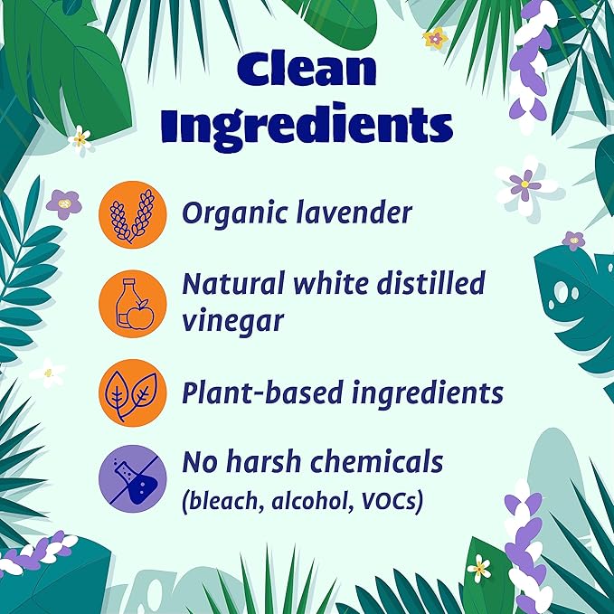 Originally Yellow All-Purpose Distilled Vinegar Spray Living Room, Bathroom, & Kitchen Cleaner Spray | Infused with Organic Lavender | Plant-Based All Purpose Cleaner, 16 Fl Oz (3-Pack)
