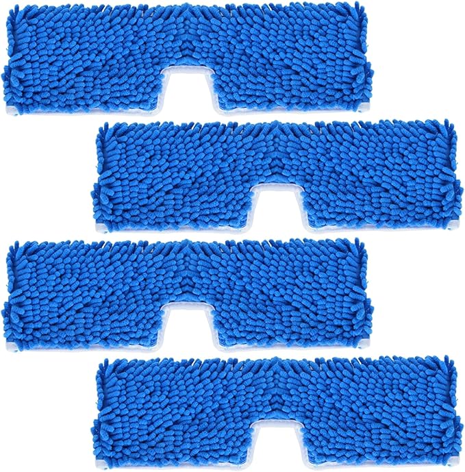 4 Pack Microfiber Mop Refills Compatible with O-Cedar, Dua-Action Microfiber Flip Mop, Replacement Mop Heads for Dry/Wet Use, Machine Washable, Double Sided Mop Pads for Floor Cleaning