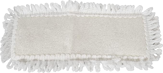 Harper Live.Love.Clean. Washable 2-in-1 Wet/Dry Bamboo Dust Mop Pad with Wraparound Attachment for Cleaning Dust, Pet Hair & Fine Dry Dirt
