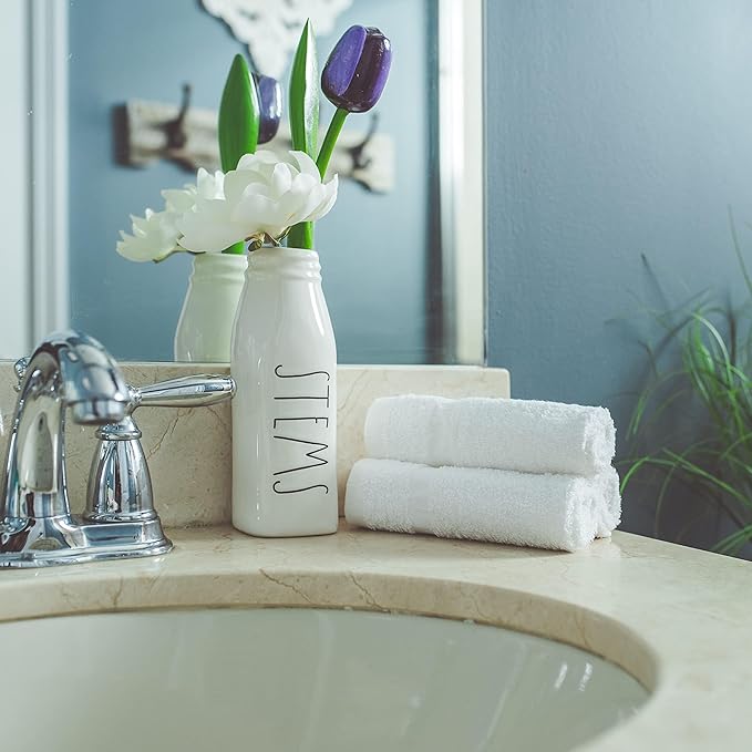 GREEN LIFESTYLE 100% Cotton Terry Towels, White, 240 Pack - 14x17 inches, Absorbent, Durable, Multipurpose Cleaning Rags