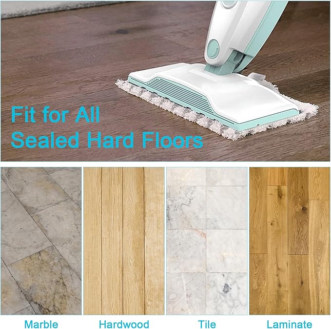 S1000 Steam Mop Pads Replacement for Shark S1000 S1000A S1000C S1000WM S10001C S1200 Steamer Scrub Mop Pads Washable for All Hard Floors - 2 Pack